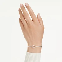 Bracelet Symbolica avec Fer à Cheval Serti de Cristaux Swarovski. Color: blanc | Doucet Latendresse