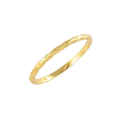 10K Gold Braided Ring. Color: yellow | Doucet Latendresse