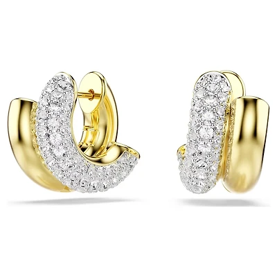 Dextera Gold-Plated Earrings Set with Swarovski Crystals. Color: yellow | Doucet Latendresse