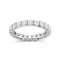 Jonc en Argent Sterling Rhodié avec Moissanite