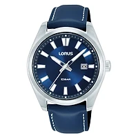 Lorus Watch RH923SX9 with Stainless Steel Case and Leather Bracelet - 40mm | Doucet Latendresse