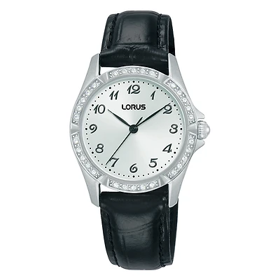 Lorus Watch RG251YX9 with Stainless Steel Case and Leather Strap - 30mm | Doucet Latendresse