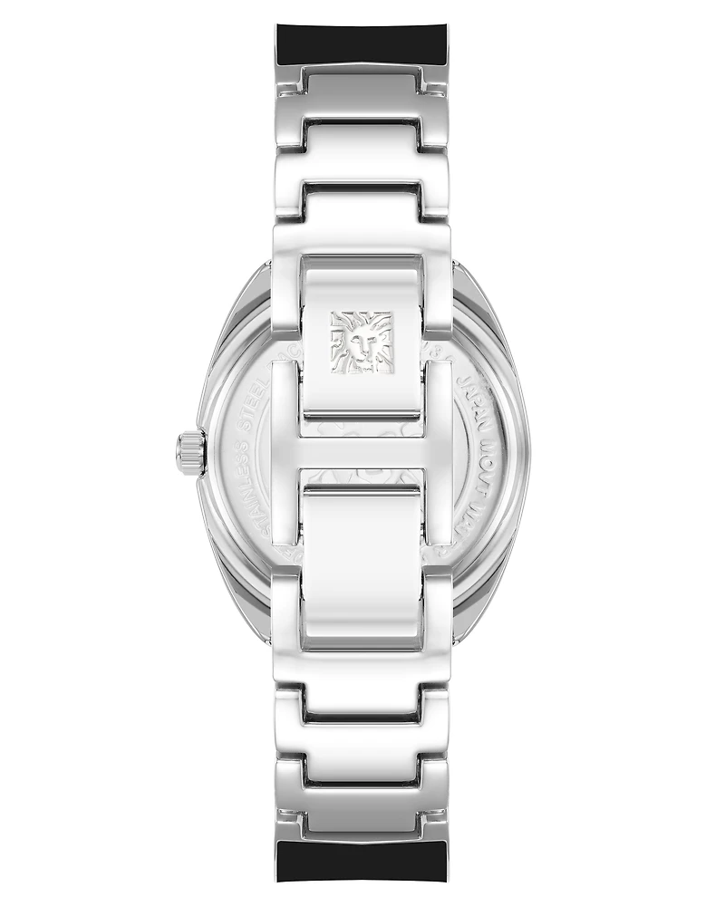 Anne Klein AK-4041BKSV Watch with Diamond at 12 o'clock - 34mm | Doucet Latendresse