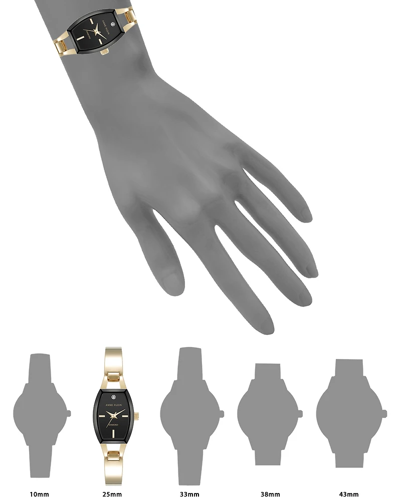 Montre Anne Klein AK-5138BKGB avec Boitier et Bracelet en Acier Inoxydable - 19mm | Doucet Latendresse