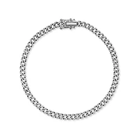 Bracelet de 3mm en Argent Sterling .925 avec Zircon Cubique. Color: argent | Doucet Latendresse