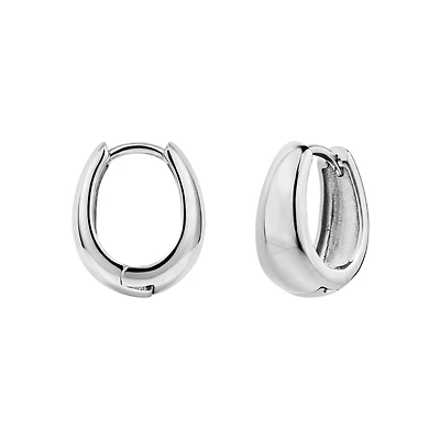 Boucles d'Oreilles Dormeuses en Argent Sterling Poli. Color: argent | Doucet Latendresse