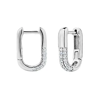 Boucles d'Oreilles Dormeuses en Argent Sterling .925 avec Zircons Cubiques. Color: argent | Doucet Latendresse