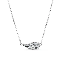 Collier Ailes d'Anges en Argent Sterling .925 avec Zircons Cubiques - 18