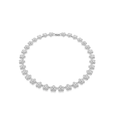 Ariana Grande X Allard Angelic Necklace with Flower Set with Swarovski Crystals - 41cm. Color: white | Doucet Latendresse