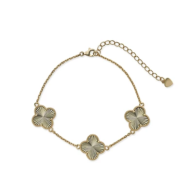 Bracelet avec Trèfles Vermeils en Argent Sterling Jaune. Color: jaune | Doucet Latendresse