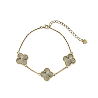 Bracelet avec Trèfles Vermeils en Argent Sterling Jaune. Color: jaune | Doucet Latendresse