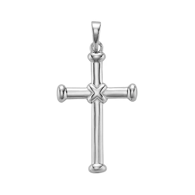 Pendentif Croix en Argent Sterling. Color: blanc | Doucet Latendresse