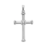 Pendentif Croix en Argent Sterling. Color: blanc | Doucet Latendresse