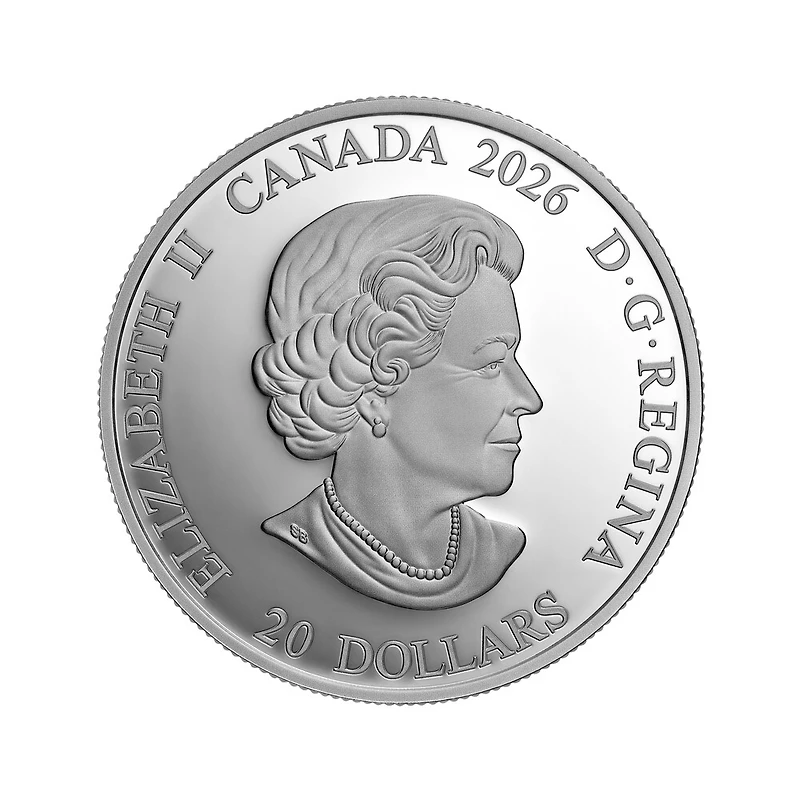 2026 $20 Fine Silver Coin, Crown Jewels - 38mm | Doucet Latendresse