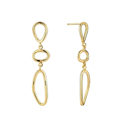 Gold-Plated Sterling Silver Earrings. Color: yellow | Doucet Latendresse