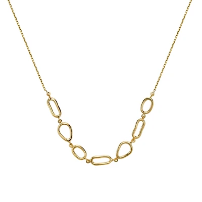 Collier en Argent Sterling Plaqué Or de 40cm + 3cm d'extension. Color: jaune | Doucet Latendresse