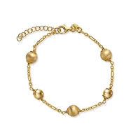 Gold-Plated Silver Bead Bracelet - 7
