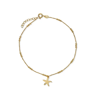 Gold-Plated Silver Starfish Bracelet - 9