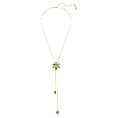 Gold-Plated Y-Shaped Idyllia Pendant Necklace - 42 - 70 cm. Color: yellow | Doucet Latendresse
