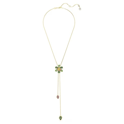 Gold-Plated Y-Shaped Idyllia Pendant Necklace - 42 - 70 cm. Color: yellow | Doucet Latendresse