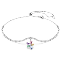 Ras-de-cou Ariana Grande x Swarovski en Métal Rhodié avec Pendentif Fleur - 30 - 44 cm. Color: blanc | Doucet Latendresse
