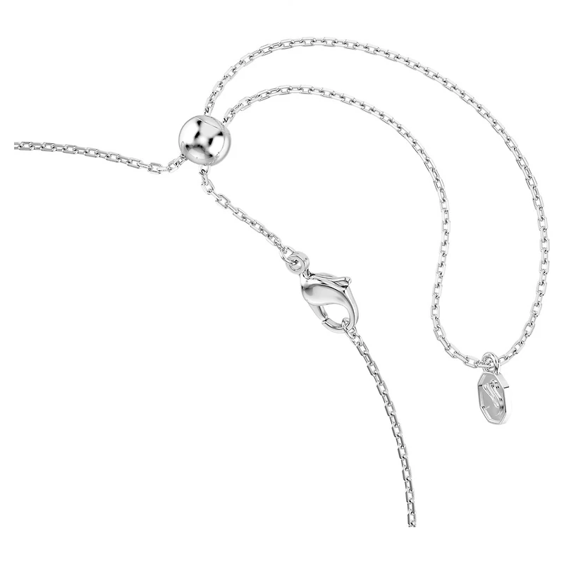 Ras-de-cou Ariana Grande x Swarovski en Métal Rhodié avec Pendentif Fleur - 30 - 44 cm. Color: blanc | Doucet Latendresse