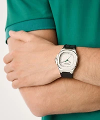Montre Aston Martin MTIG1F502 en Acier Inoxydable avec Bracelet en Silicone Noir et Aiguilles Lumineuses - 40mm | Doucet Latendresse