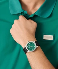 Montre Aston Martin MTIH1F503 en Acier Inoxydable avec Bracelet en Silicone Noir - 38mm | Doucet Latendresse