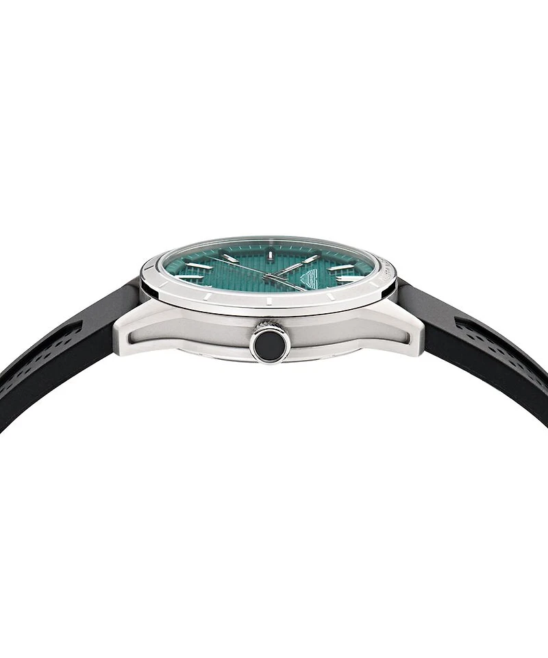 Montre Aston Martin MTIH1F503 en Acier Inoxydable avec Bracelet en Silicone Noir - 38mm | Doucet Latendresse
