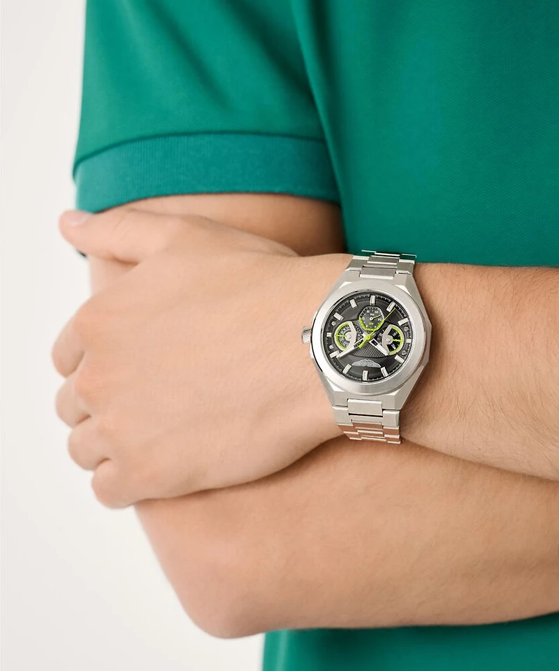 Aston Martin MTRI1F505 Watch in Stainless Steel with Luminous Hands - 42mm | Doucet Latendresse