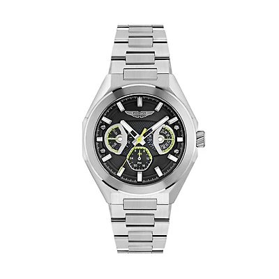 Aston Martin MTRI1F505 Watch in Stainless Steel with Luminous Hands - 42mm | Doucet Latendresse
