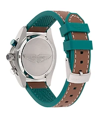 Aston Martin MTRS1F501 Stainless Steel Watch with Leather Strap and Luminous Hands - 42mm | Doucet Latendresse