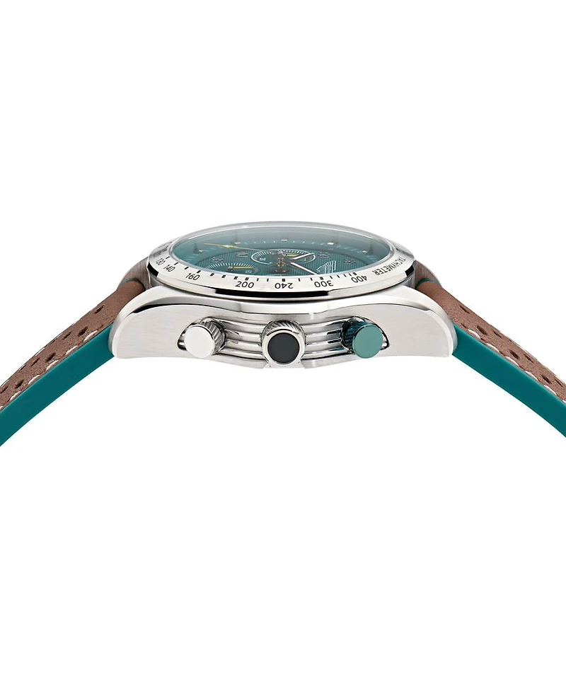 Aston Martin MTRS1F501 Stainless Steel Watch with Leather Strap and Luminous Hands - 42mm | Doucet Latendresse