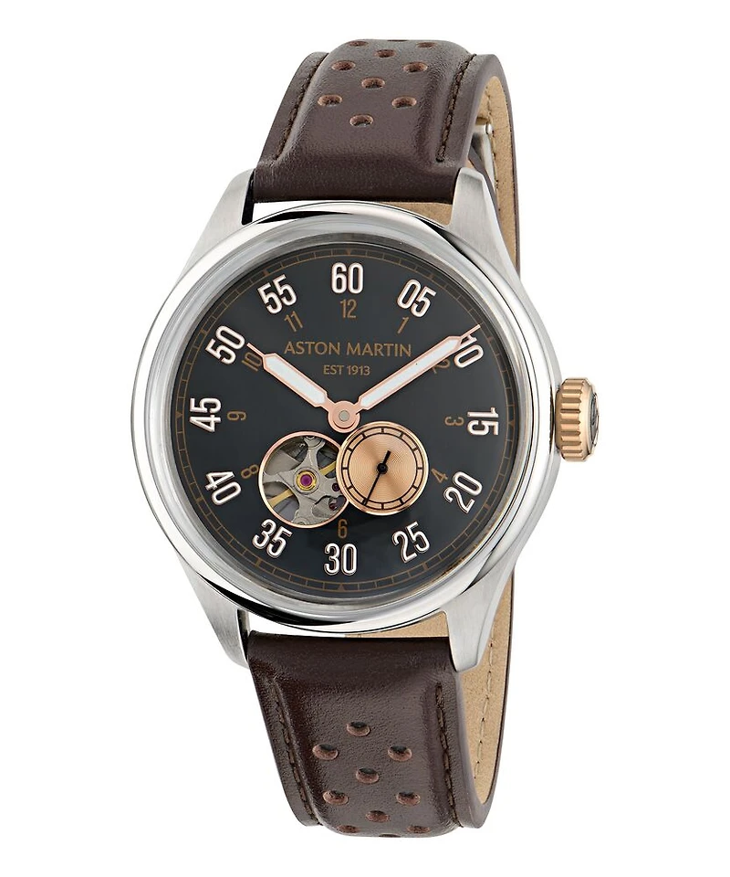 Aston Martin MTTS1F501 Stainless Steel Watch with Leather Strap - 41mm | Doucet Latendresse