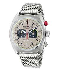 Aston Martin MTTS2F501 Watch with Stainless Steel Mesh Strap and Luminous Hands - 43mm | Doucet Latendresse
