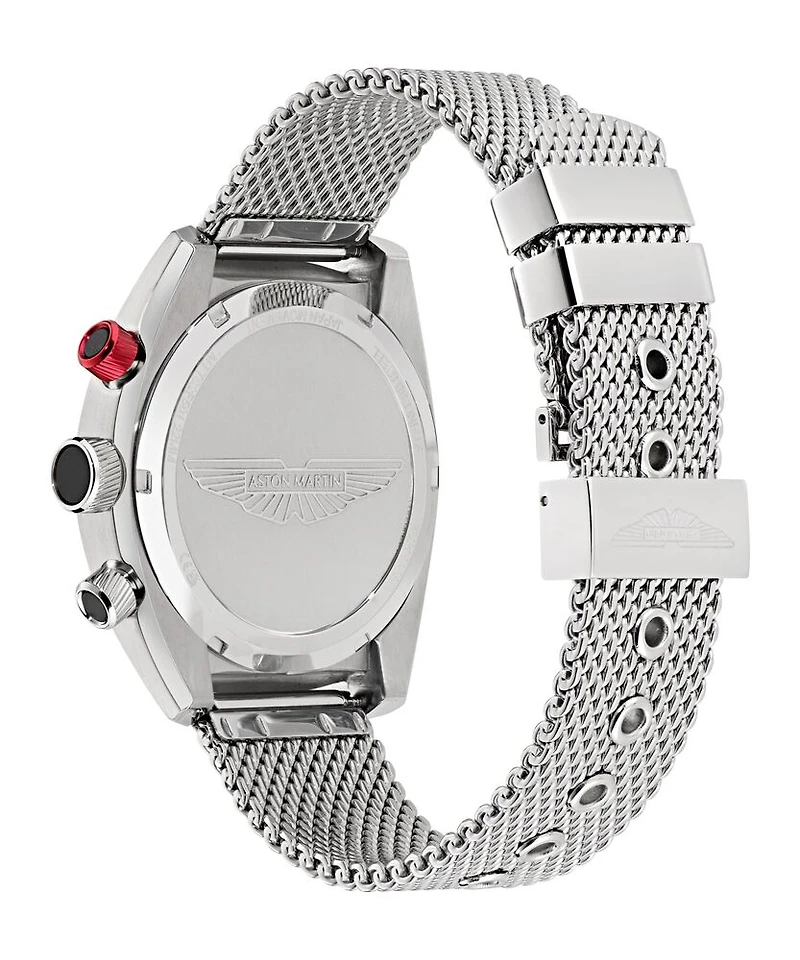 Aston Martin MTTS2F501 Watch with Stainless Steel Mesh Strap and Luminous Hands - 43mm | Doucet Latendresse