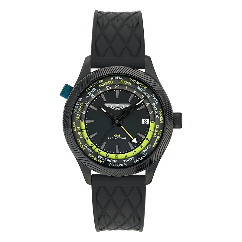 Aston Martin MTIZ1F501 Watch with Black Rubber Strap and Luminous Hands - 41mm | Doucet Latendresse