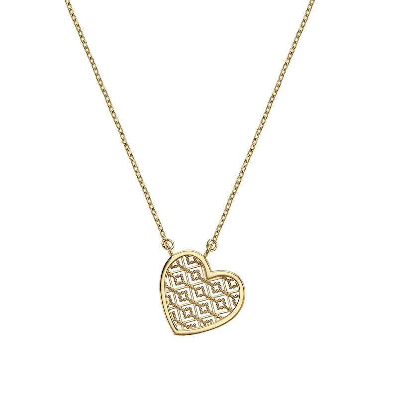 Collier avec Coeur en Or 10k - 18