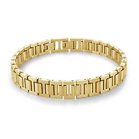 Bracelet en Acier Inoxydable Poli Plaqué Or avec Maillede 10mm - 8