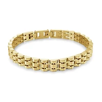 Bracelet en Acier Inoxydable Plaqué Or avec Maillede 9mm - 8.5