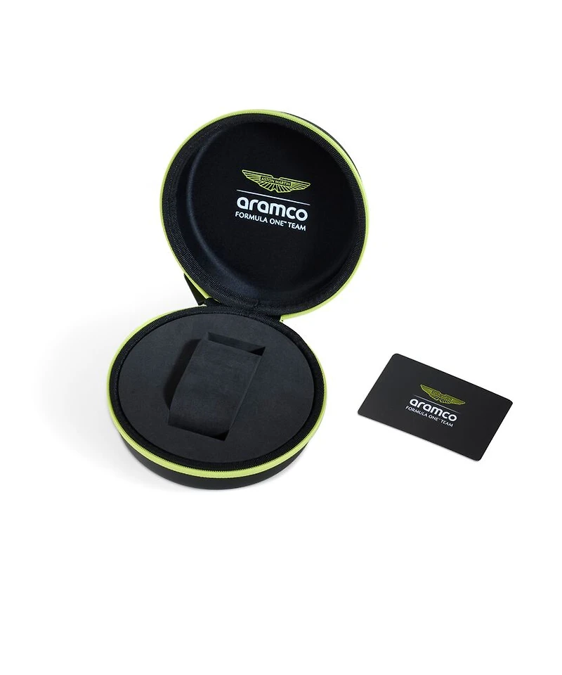 Montre Aston Martin MTFP1F503 en Plastique avec Bracelet en Silicone Vert et Jaune - 46mm | Doucet Latendresse