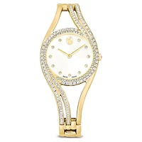 Montre Hyperbola Bangle Plaqué Or Sertie de Crystaux Swarovski - 28mm | Doucet Latendresse