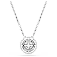 Pendentif Sublima en Métal Rhodié Serti de Zircons Cubiques avec Chaîne - 38 - 45 cm. Color: blanc | Doucet Latendresse