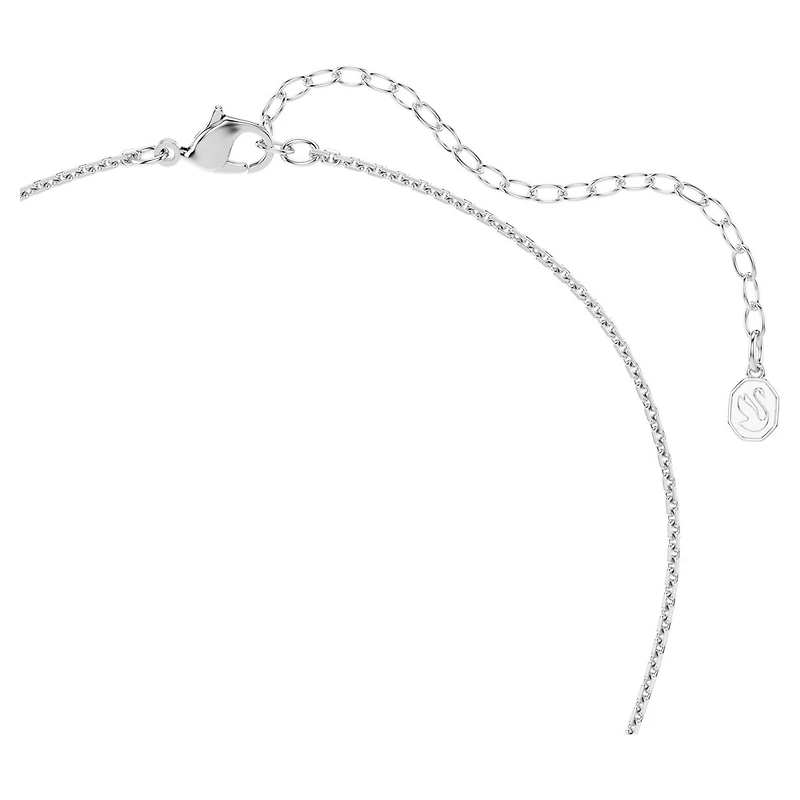 Pendentif Sublima en Métal Rhodié Serti de Zircons Cubiques avec Chaîne - 38 - 45 cm. Color: blanc | Doucet Latendresse