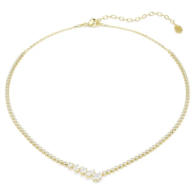 Mesmera Gold-Plated Necklace with Cubic Zirconia - 38 - 45 cm. Color: yellow | Doucet Latendresse
