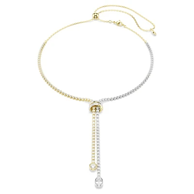 Y-Shaped Hyperbola Necklace with Cubic Zirconia - 30 - 44 cm. Color: 2 tone | Doucet Latendresse