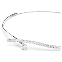 Collier Matrix en Métal Rhodié avec Zircons Cubiques - 30 - 40 cm. Color: blanc | Doucet Latendresse