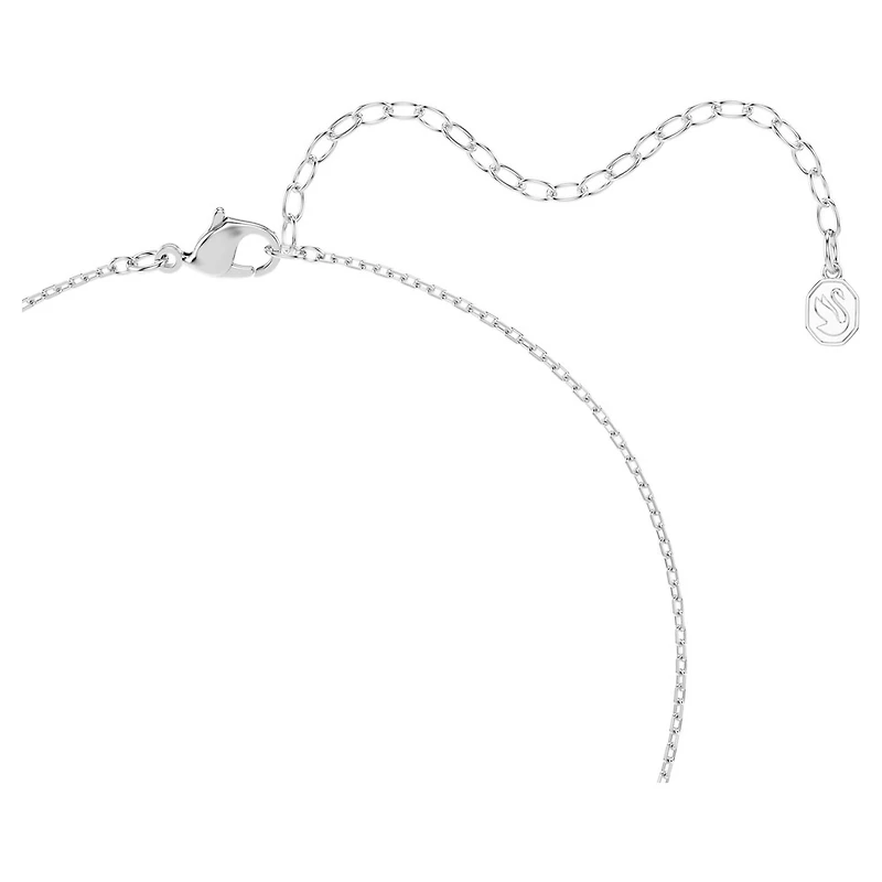 Collier Una Angelic avec Pendentif en Métal Rhodié avec Crystaux Swarovski - 38 - 45 cm. Color: blanc | Doucet Latendresse