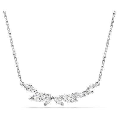 Mesmera Necklace in Rhodium-Plated Metal with Cubic Zirconia - 42 - 49 cm. Color: white | Doucet Latendresse