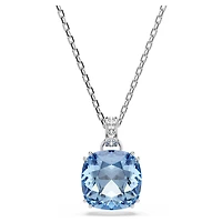Collier avec Pendentif Millenia Plaqué Rhodium avec Crystaux Swarovski Bleus. Color: blanc | Doucet Latendresse